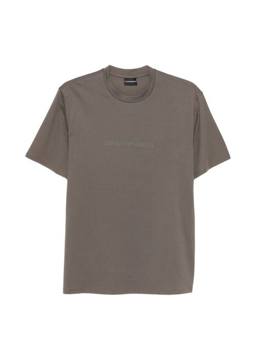 T-shirt uomo Emporio Armani marrone con logo EMPORIO ARMANI | EM004583AF13669M8361